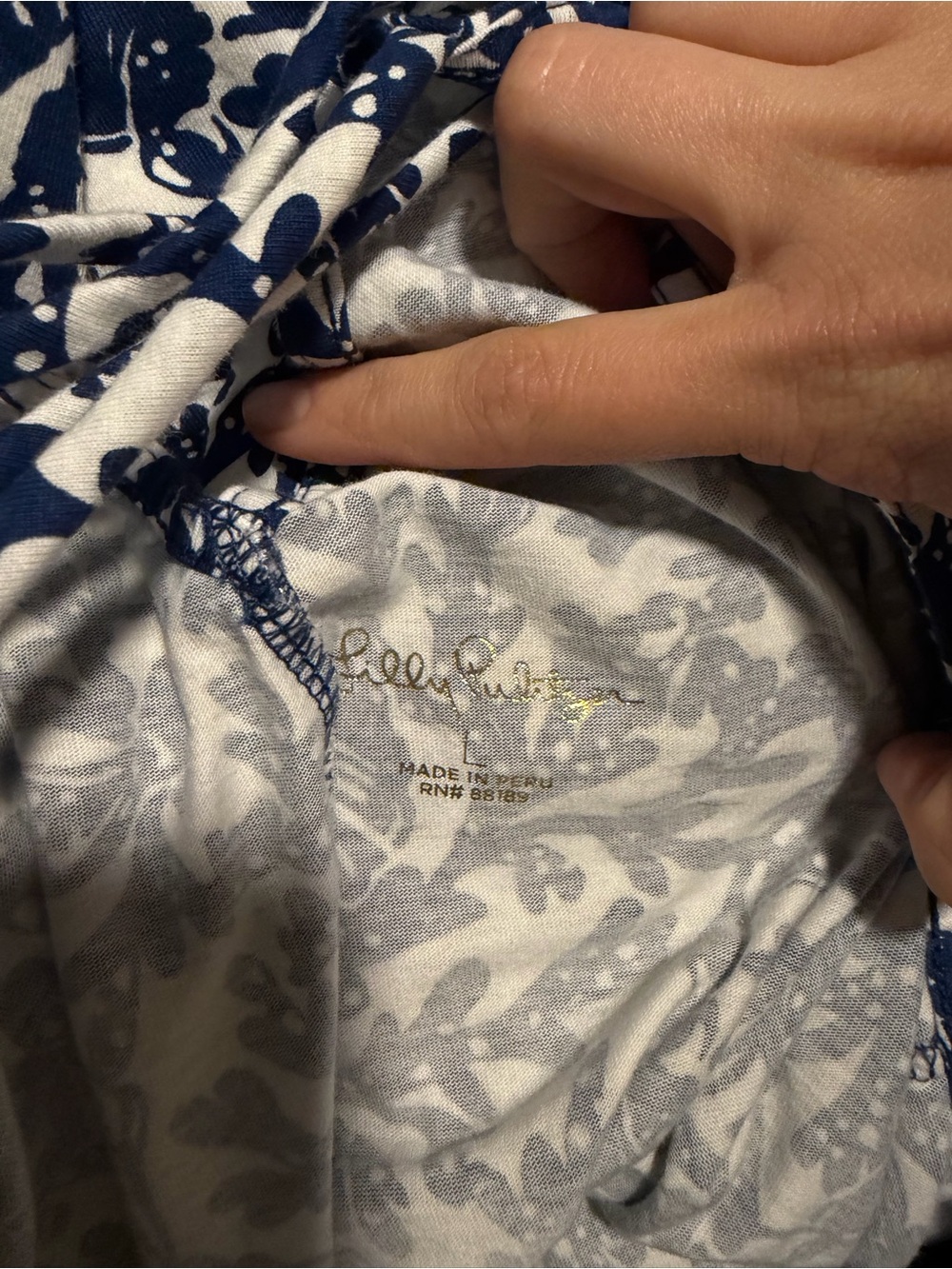 Lilly Pulitzer Navy and White Kristin Flounce Dress - Picture 4 of 5